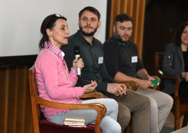Marta Herrero talks as part of a panel discussion at the XR Network+ York roadshow